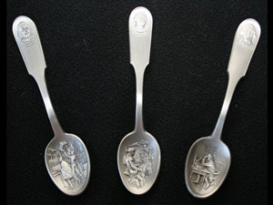 boston tea party era spoons