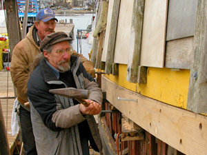 Leon working on rebuilding the Beaver.