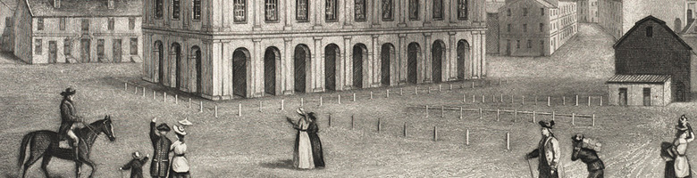 etching of faneuil hall