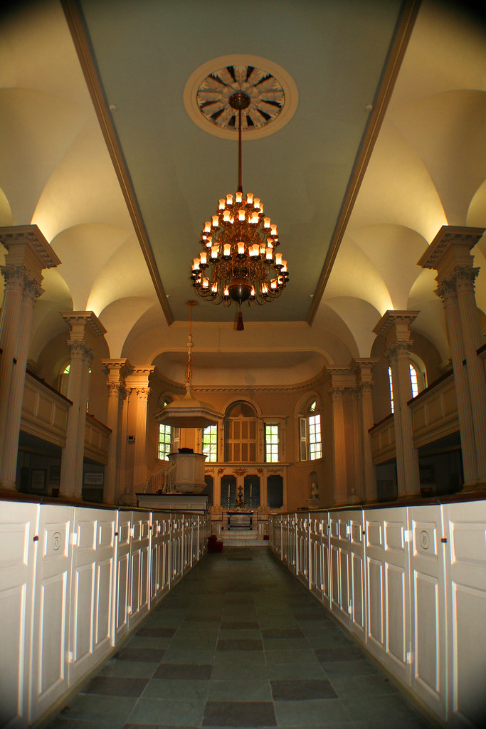 Front view of the Kings Chapel in the inside
