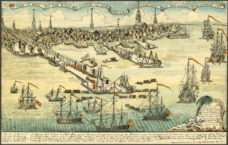 Sketch of the Boston Harbor