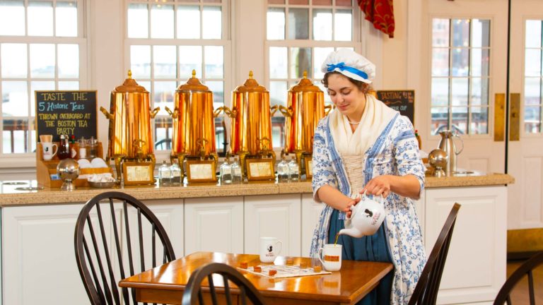 Tea being served in Abigail's Tea Room