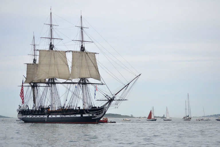 Ship on the water in Boston